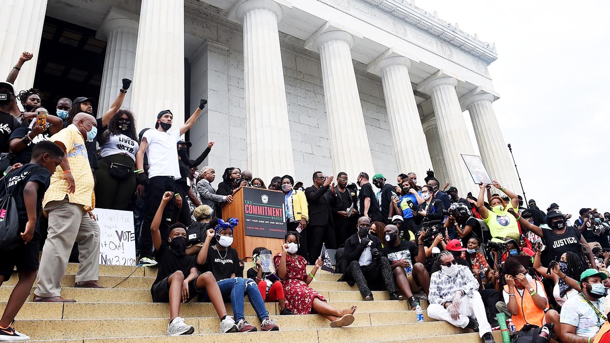 Protestas contra la violencia racial en Washington (Foto: AFP)