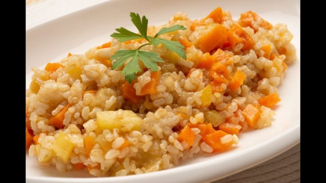 Risotto de boniato con queso de cabra