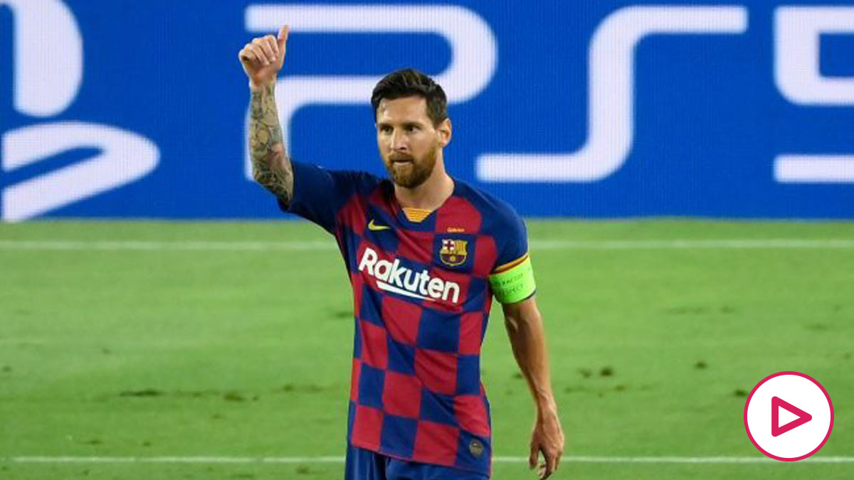 Messi celebra un gol con el Barcelona (AFP)