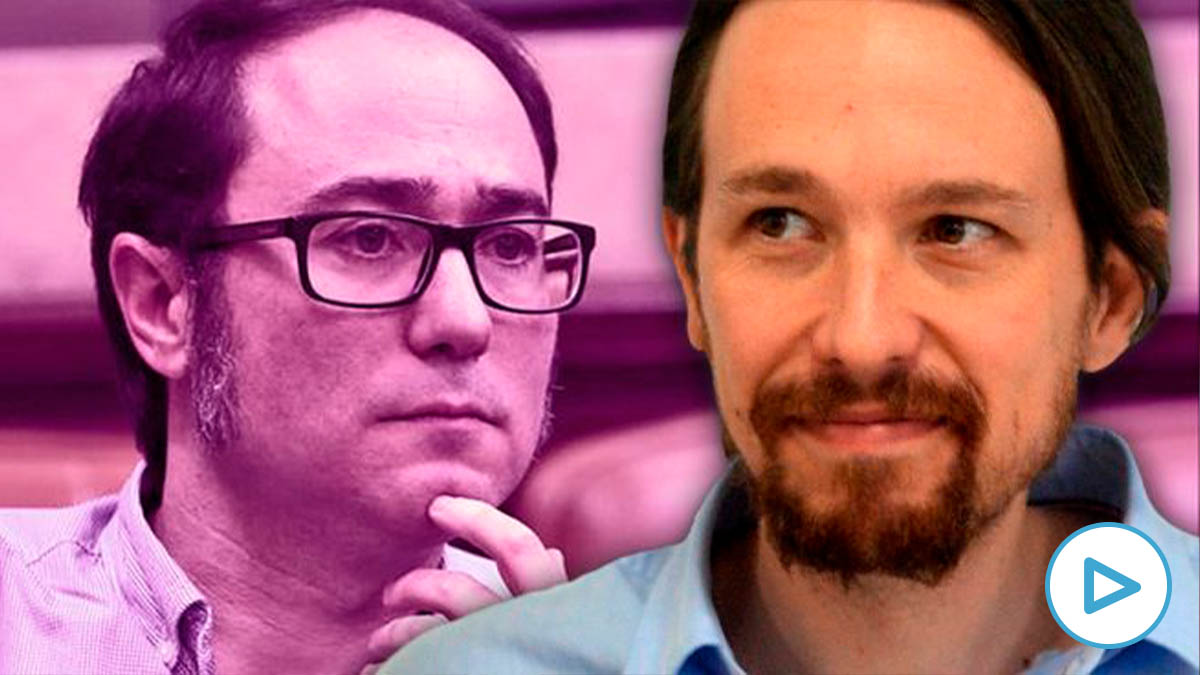 Pablo Iglesias y Daniel de Frutos, tesorero de Podemos.
