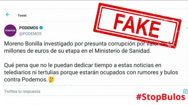 Podemos hace trending topic a Juanma Moreno al difundir un bulo que le acusa de corrupto… y ni elimina el tuit