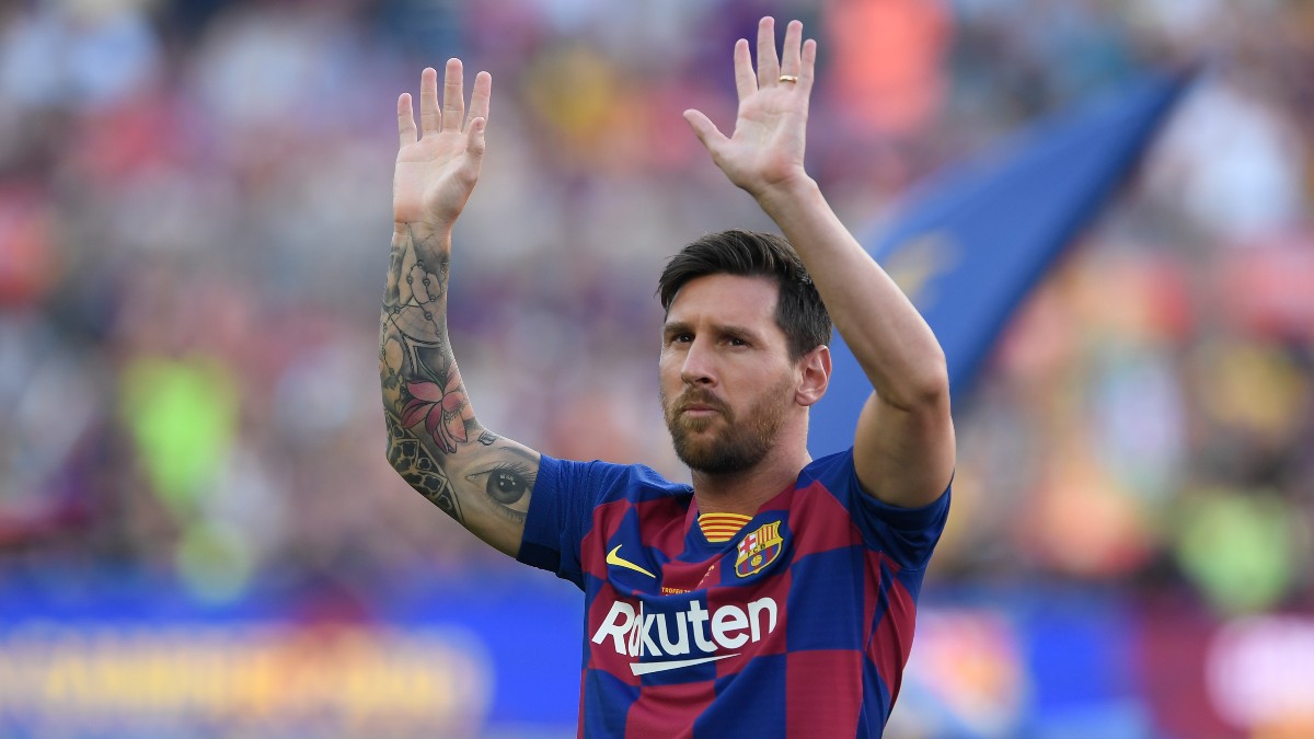 Leo Messi, en el Camp Nou (AFP)