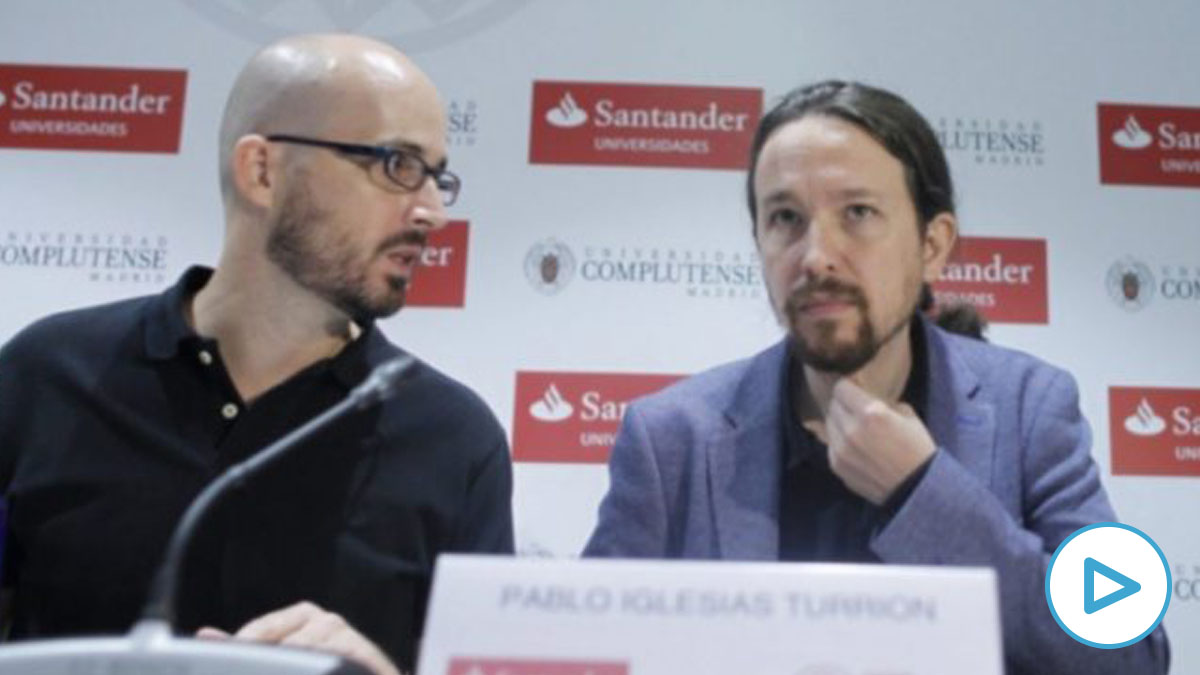 El líder de Podemos, Pablo Iglesias, y su ‘gurú’ económico Nacho Álvarez.