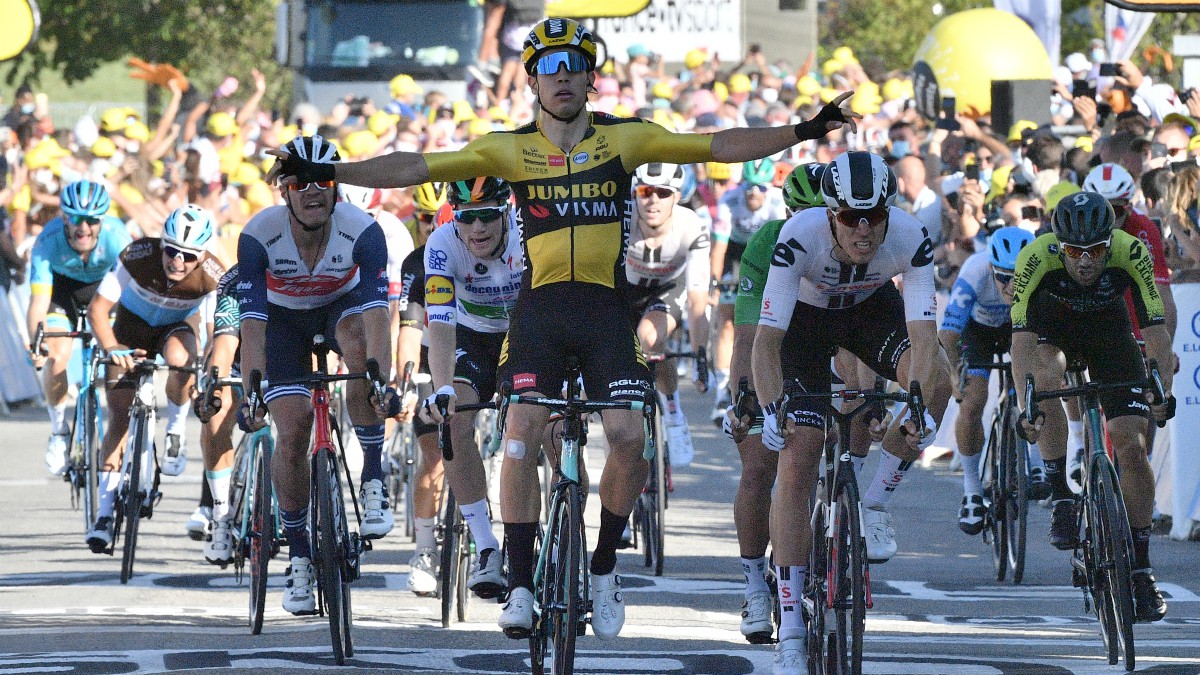 Wout Van Aert, ganador de la etapa 5 del Tour de Francia 2020. (AFP)