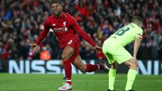 Wijnaldum celebra un gol contra el Barcelona. (Getty)