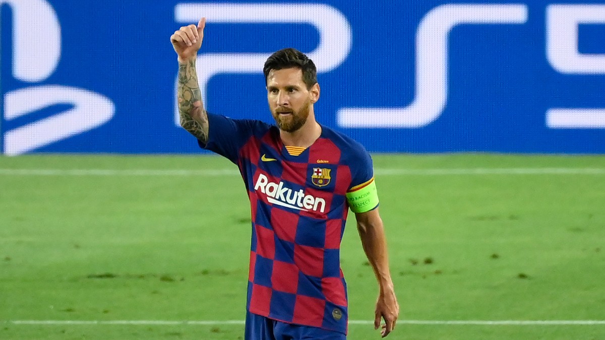 Messi, durante un partido del Barça (AFP).