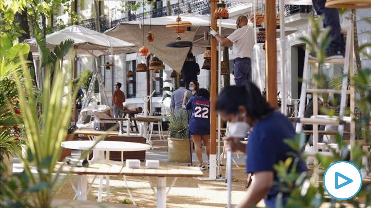 Terraza en Madrid.