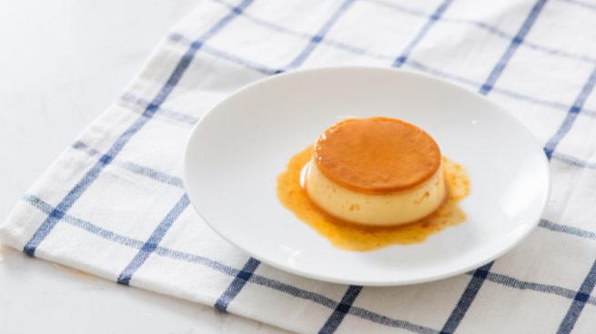 Flan de café y galletas sin horno