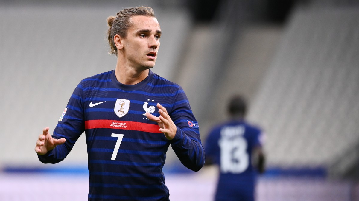 Griezmann durante un partido con Francia. (AFP)