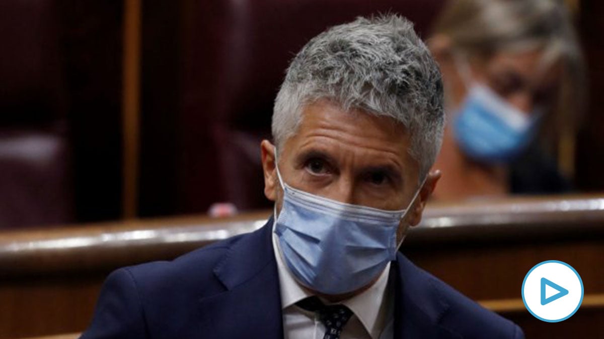 El ministro del Interior, Fernando Grande-Marlaska, este miércoles en el Congreso. (Foto: EFE)