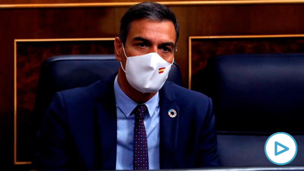 El presidente del Gobierno, Pedro Sánchez, en el Congreso. (Foto: EFE)