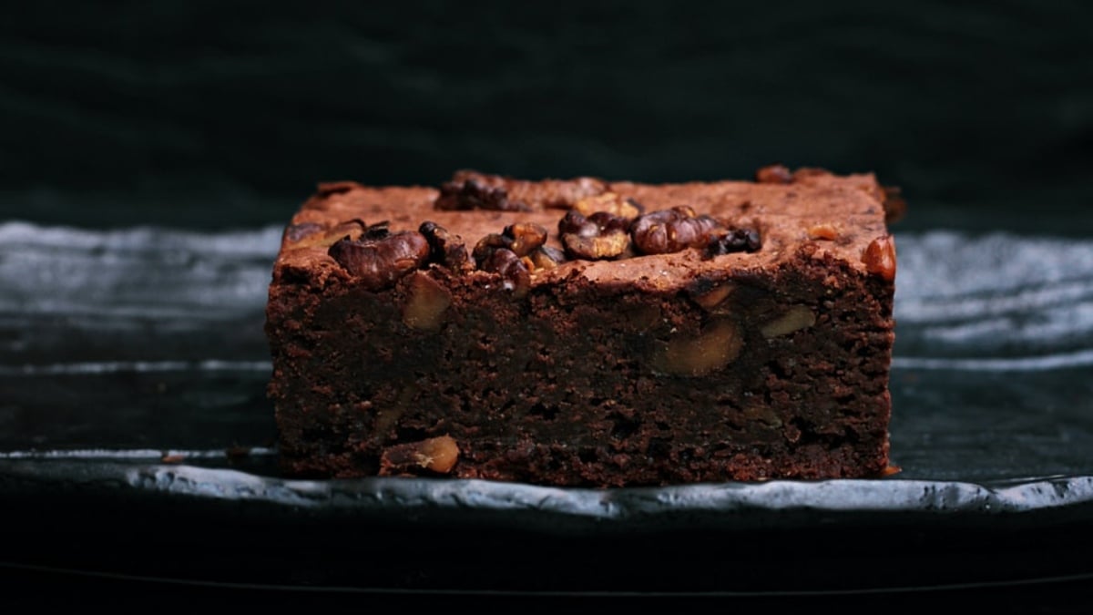 Receta de brownie nutritivo de plátano