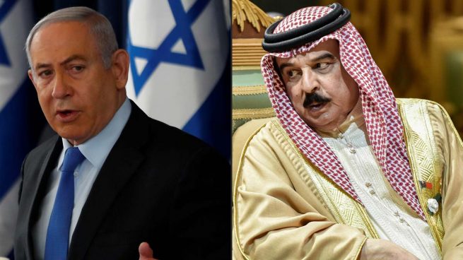 Netanyahu y Hamad bin Isa Al Khalifa, rey de Baréin (Foto: AFP)