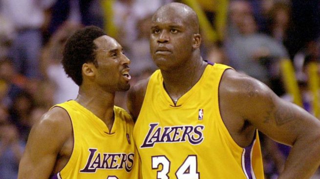 Kobe Bryant y O'Neal, con los Lakers (Getty).