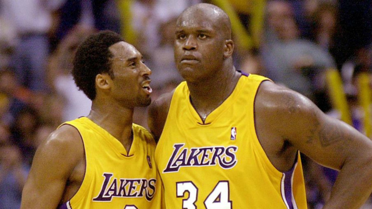 Kobe Bryant y O’Neal, con los Lakers (Getty).
