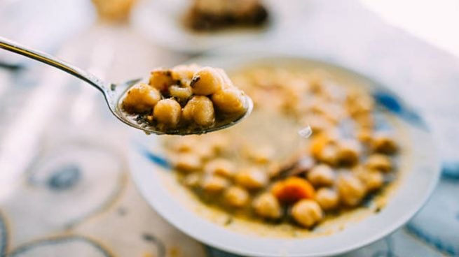 lReceta de puré de calabaza y garbanzos