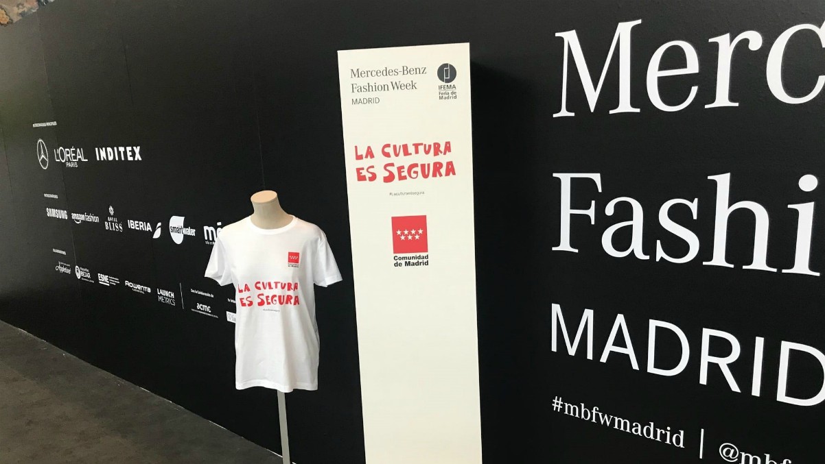 Campaña ‘La cultura es segura’ en la Mercedes-Benz Fashion Week Madrid – COMUNIDAD DE MADRID