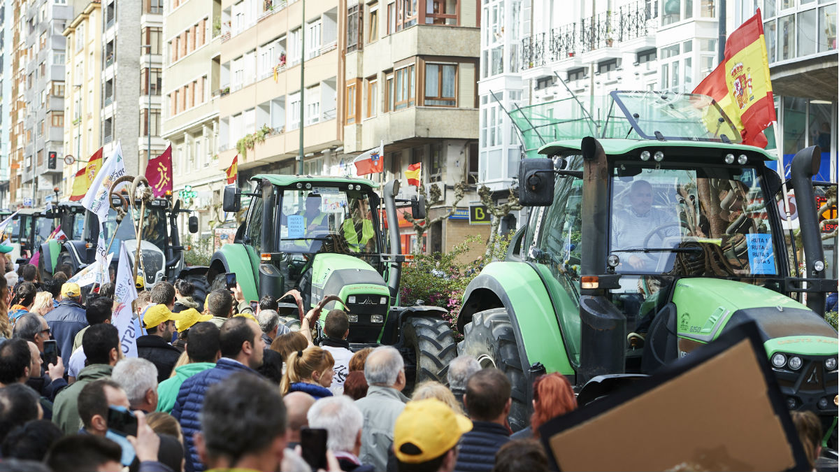 Protesta de agricultores contra el Gobierno, en una imagen de archivo. (Foto: EP)