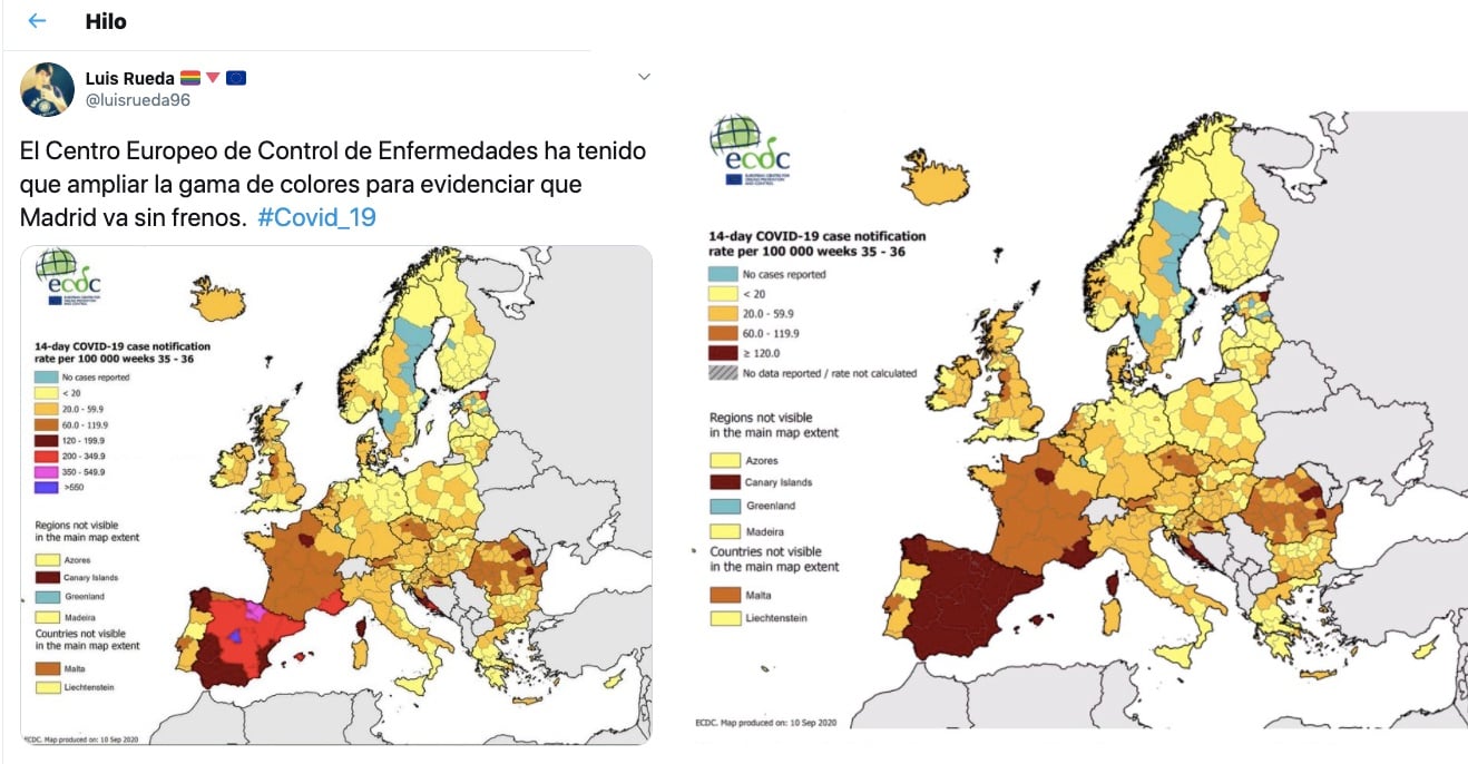 La portavoz de Más Madrid difunde un mapa falso del virus en la región para perjudicar a Ayuso