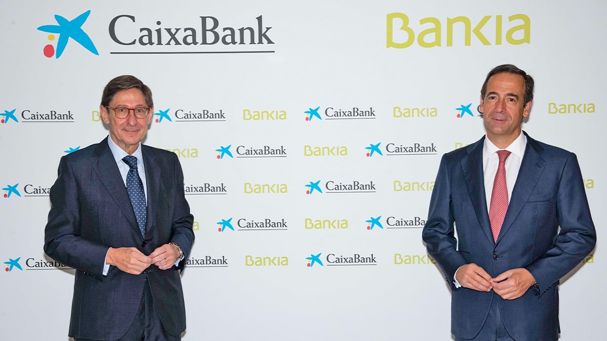 Jose Ignacio Goirigolzarri y Gonzalo Gortázar, presidente y consejero delegado de la futura Caixabank.
