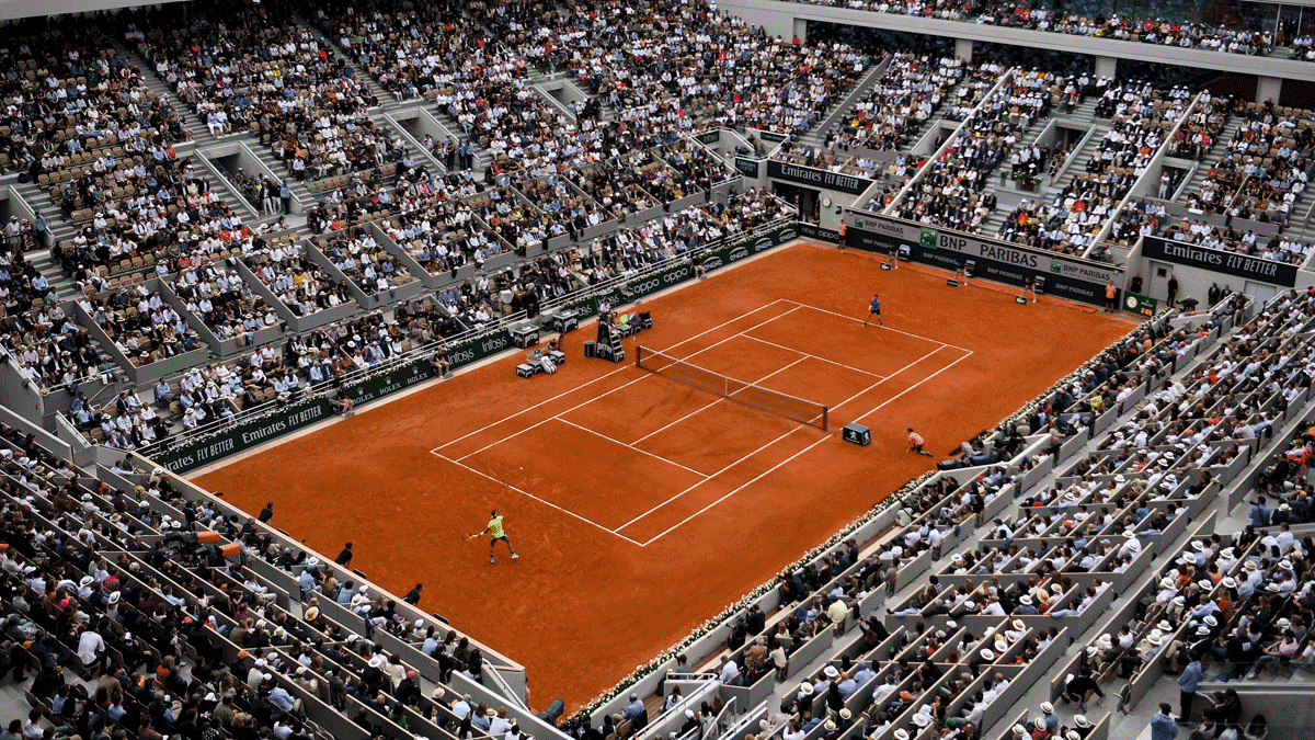 Pista central de Roland Garros durante la final de 2019 (AFP)