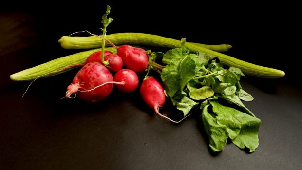 Rojo y verder, verduras