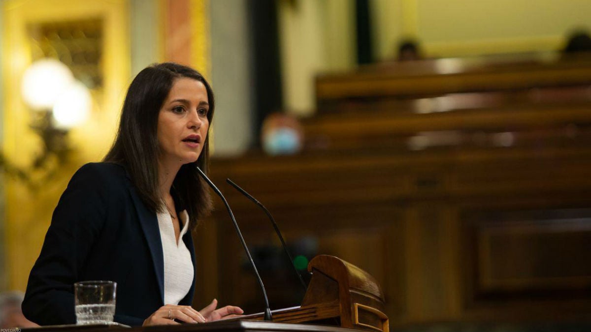 La presidenta de Ciudadanos, Inés Arrimadas, en el Congreso. (Foto: Congreso)