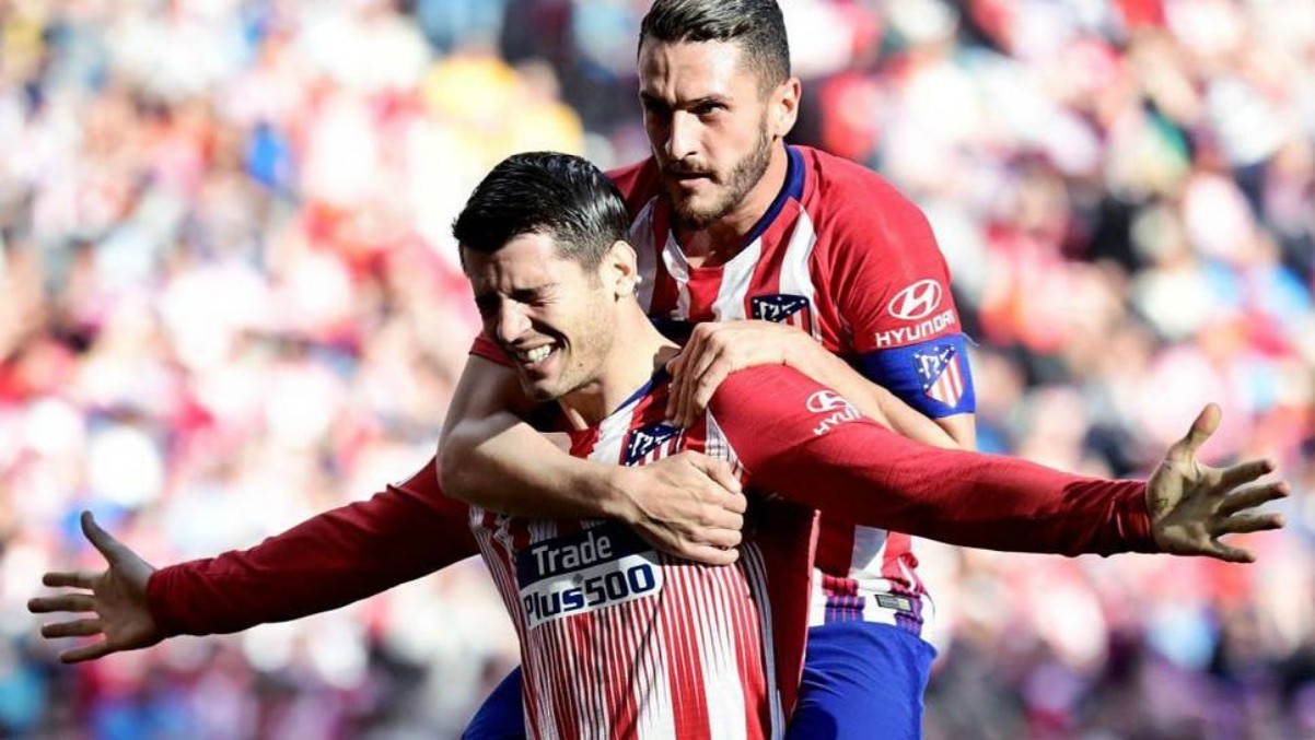 Álvaro Morata celebra un gol con el Atlético. (Foto: Instagram Morata)