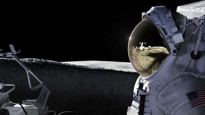 Recreación artística del regreso de la NASA a la Luna