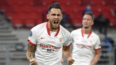 Ocampos celebra su gol al Bayern | Supercopa de Europa