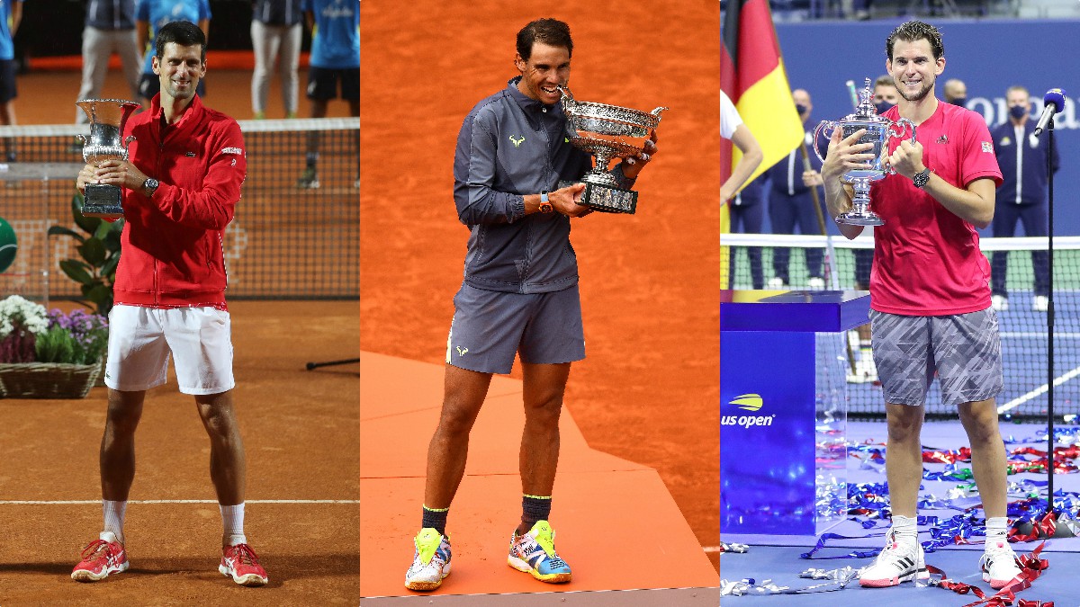 Djokovic, Nadal y Thiem, grandes favoritos al título en Roland Garros. (Getty)