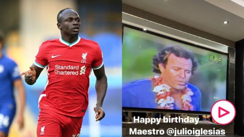 Sadio Mané felicita a Julio Iglesias por su 77 cumpleaños.