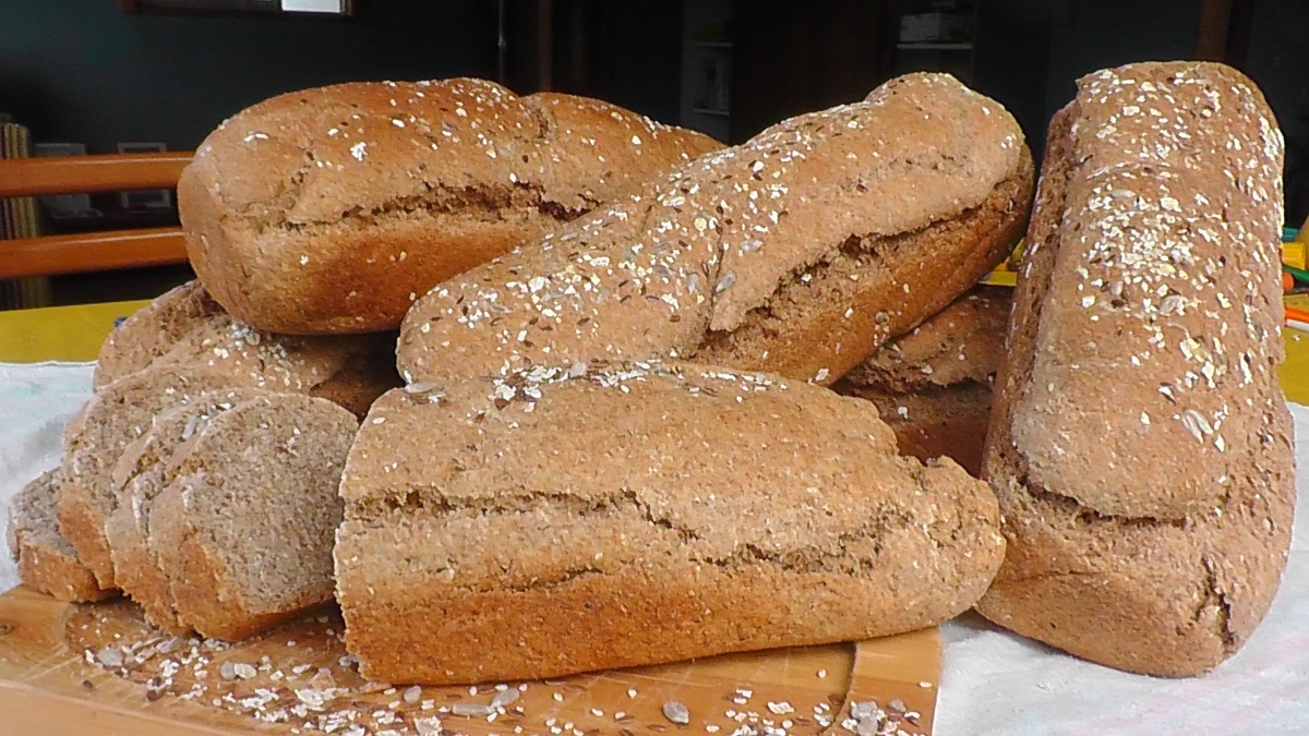 Receta de pan integral fermentado, sin levadura