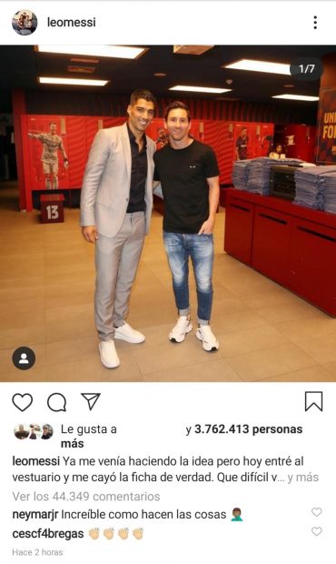 La respuesta de Neymar a Messi.