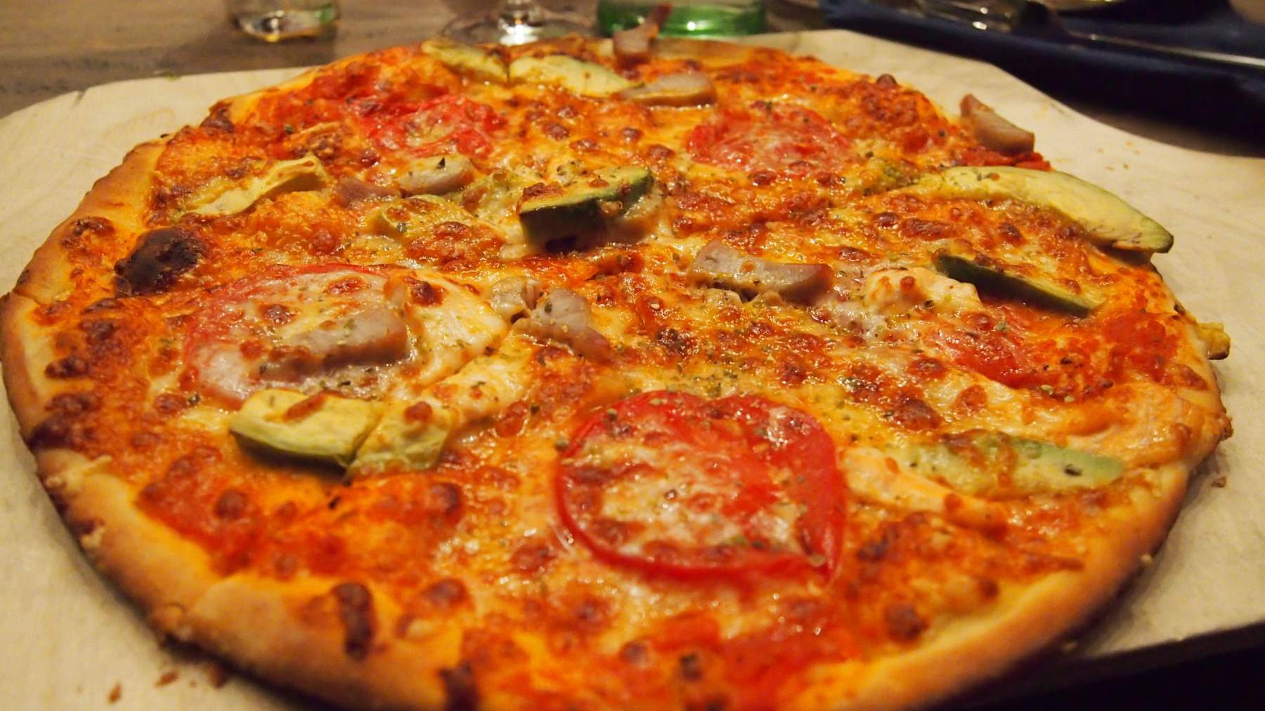 Pizza de aguacate