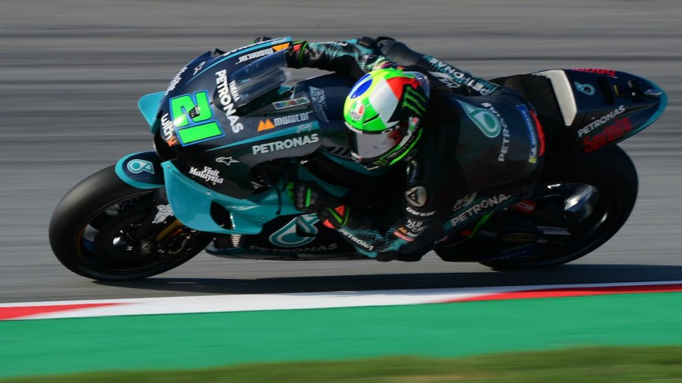 Franco Morbidelli, durante el Gran Premio de Cataluña de Moto GP. (AFP)