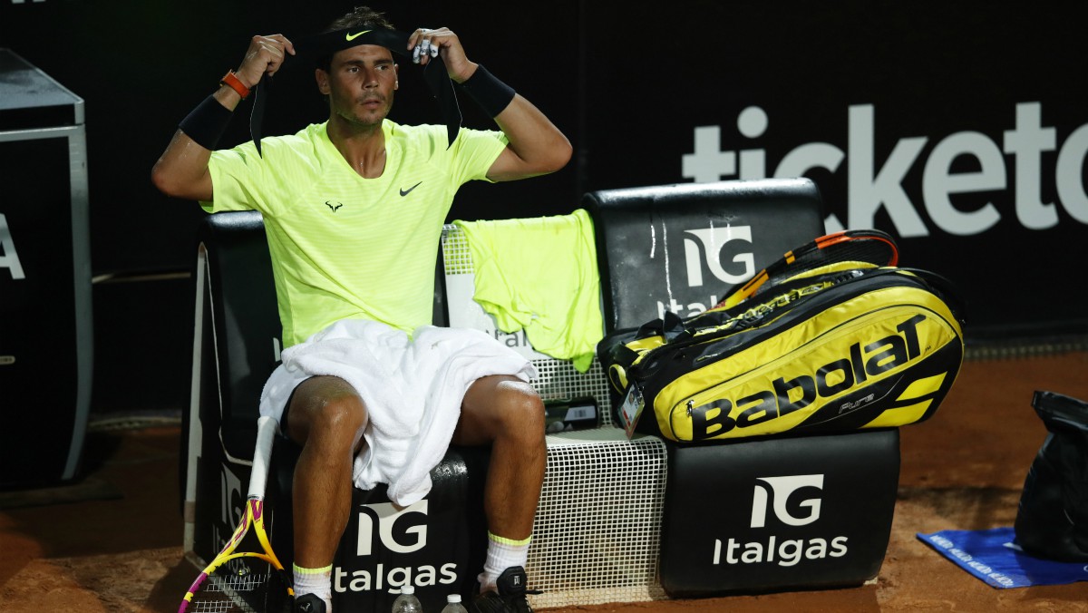 Rafael Nadal, en un partido. (Getty)