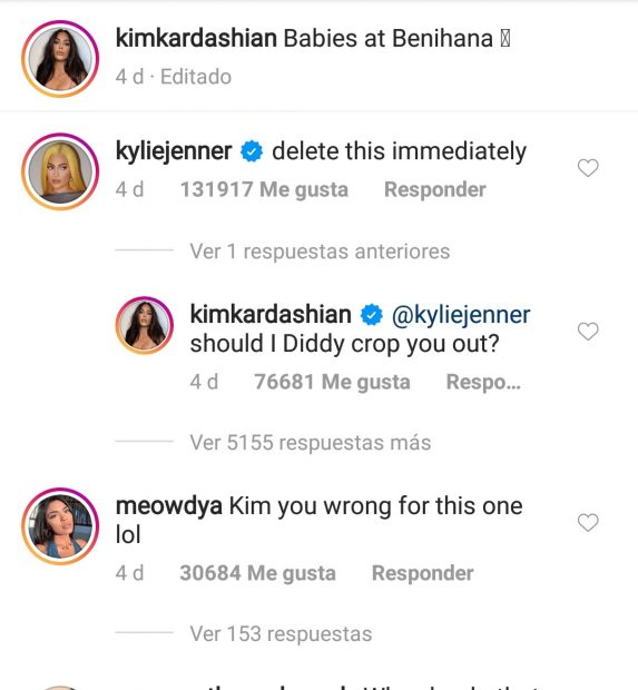 Kylie Jenner escribe a Kim Kardashian
