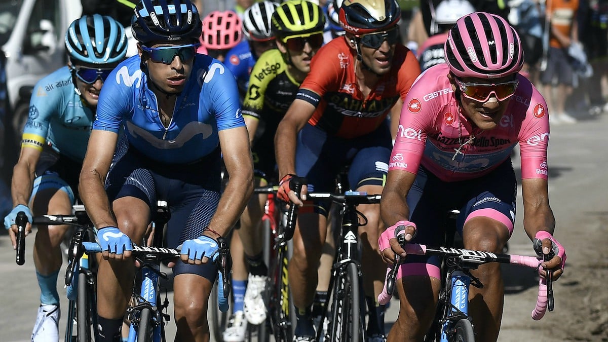 Una imagen del Giro de Italia 2019 donde el ecuatoriano Richard Carapaz se proclamó campeón. (AFP)