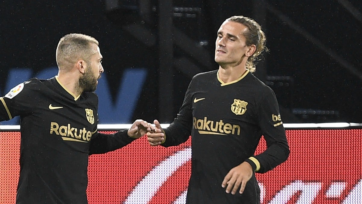 Antoine Griezmann y Jordi Alba. (Getty)