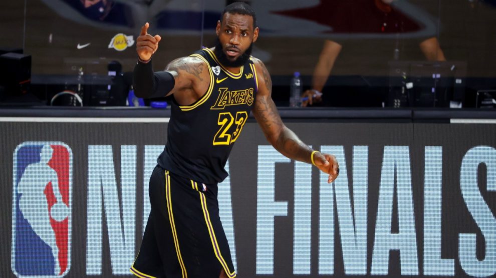 LeBron James, durante las finales. (AFP)