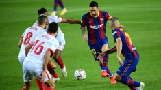 Messi, en el partido contra el Sevilla. (AFP)