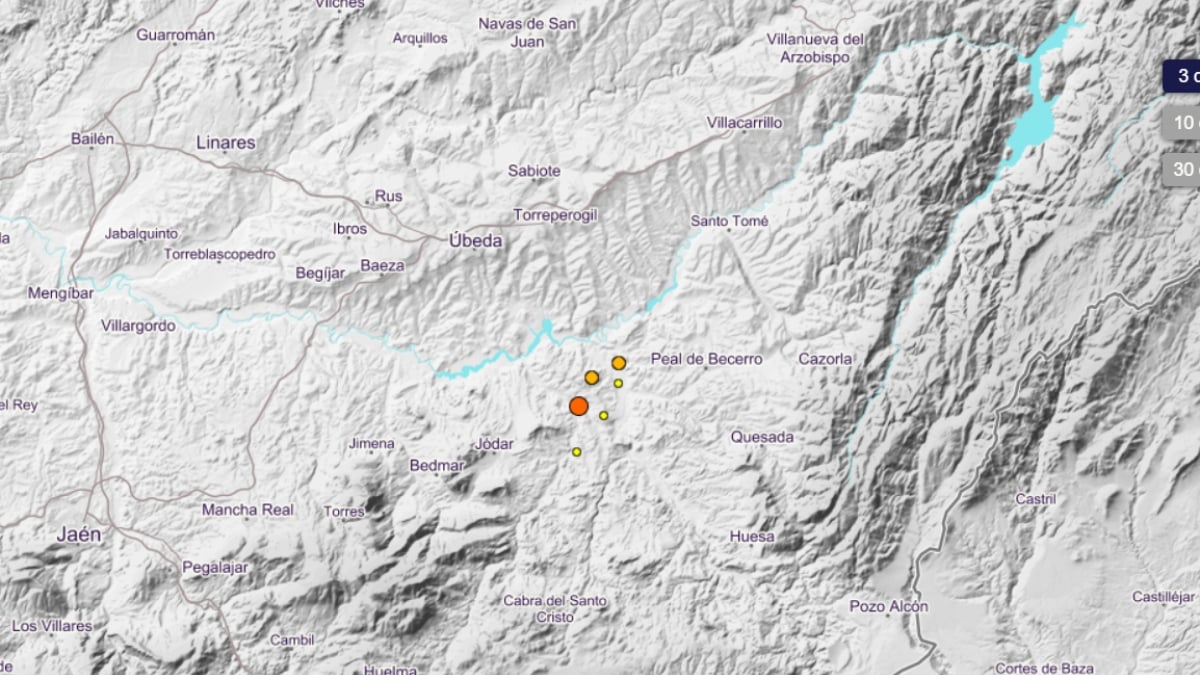 Un terremoto de magnitud 3,1 sacude varias localidades de Jaén