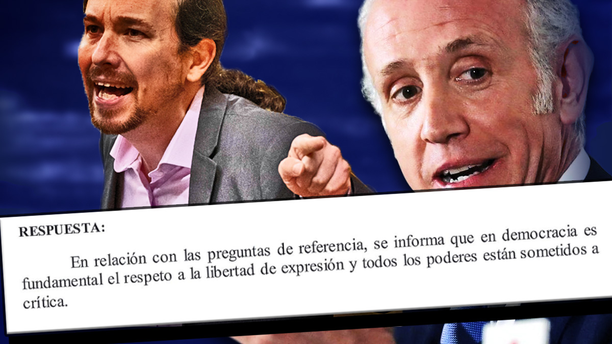 El Gobierno respalda los insultos de Pablo Iglesias a Eduardo Inda y OKDIARIO