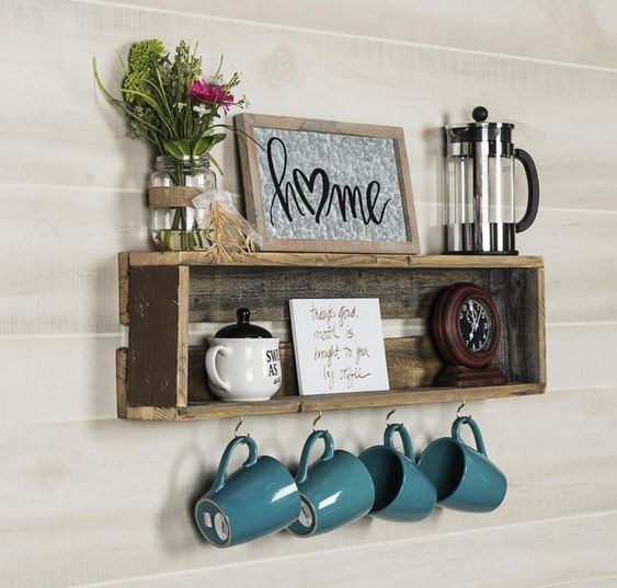 Pasos para hacer un rincón del café en casa con un palet
