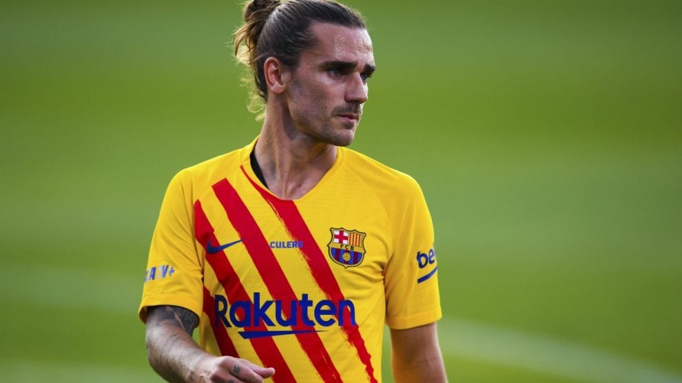 Antoine Griezmann, durante un partido de pretemporada con el Barcelona. (Getty)