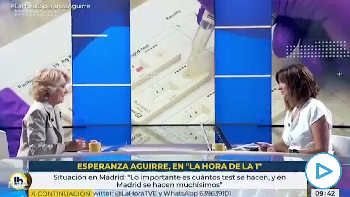 Esperanza Aguirre ridiculiza a TVE: «Aquí le llaman doctor Simón, pero no ha hecho el doctorado ni el MIR».