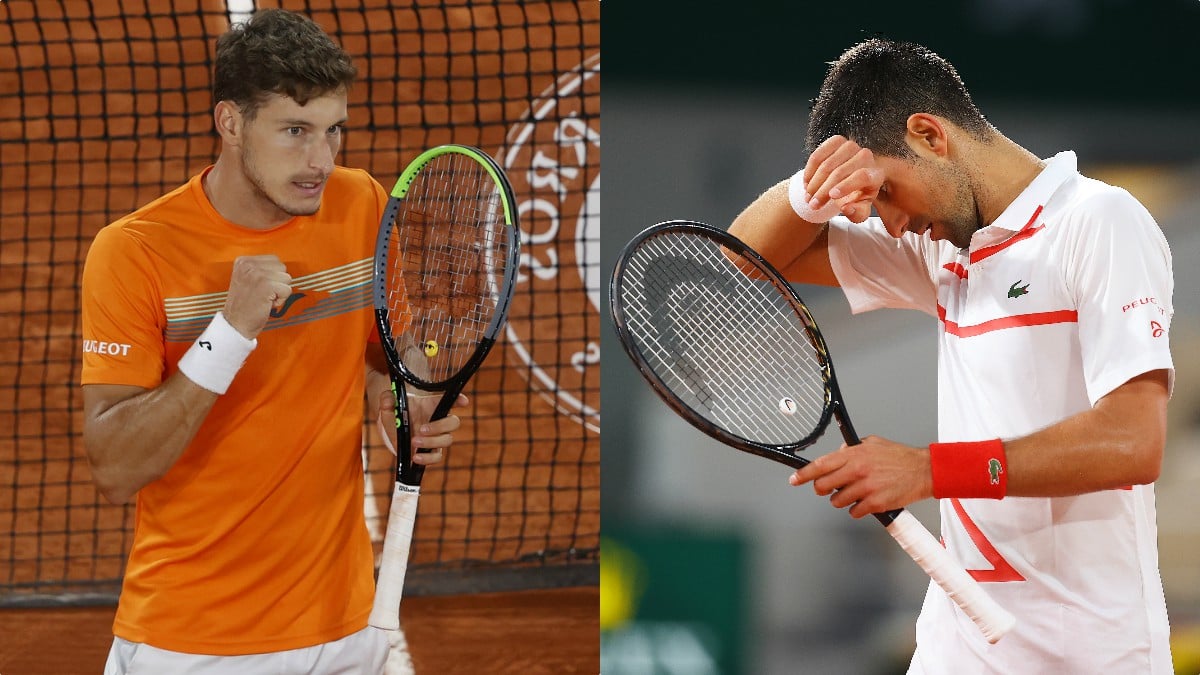 Pablo Carreño y Novak Djokovic. (Getty)