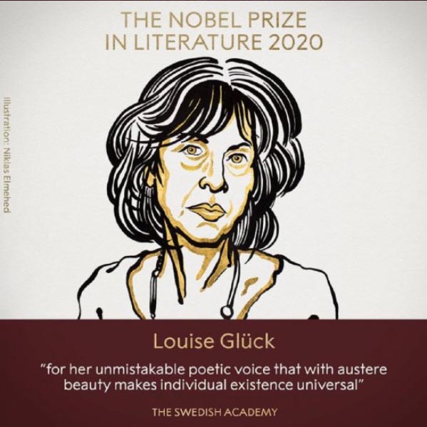 Ilustración de Louise Glück, ganadora del Nobel de Literatura 2020, facilitada por la Academia sueca que entrega el galardón. 