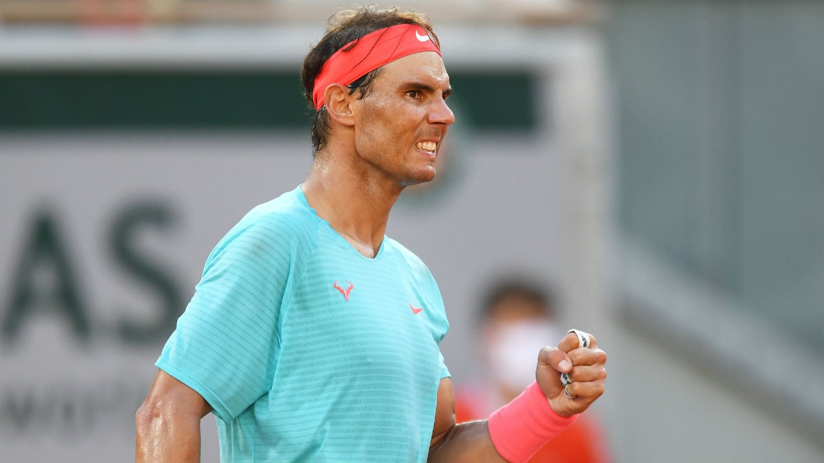 Rafa Nadal celebra un punto contra Schwartzman. (Getty)